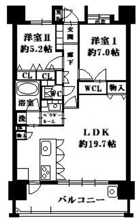 サングレート博多ロイヤルレジデンスの間取り