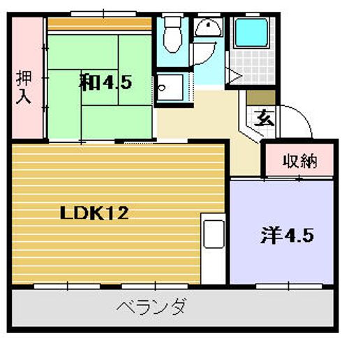 桜ケ丘ハイツA棟302の間取り