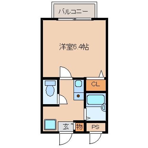 京都府長岡京市開田(マンション)の賃貸物件の間取り