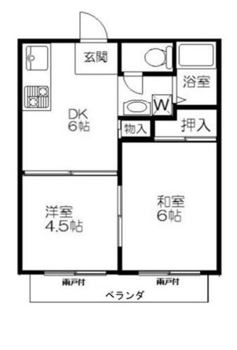 大阪府高槻市宮田町2丁目(マンション)の賃貸物件の間取り