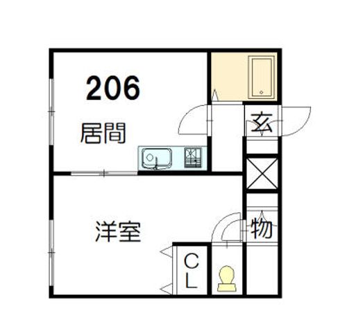 北海道札幌市北区北二十四条西14丁目(マンション)の賃貸物件の間取り