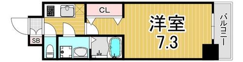兵庫県神戸市長田区大橋町1丁目(マンション)の賃貸物件の間取り