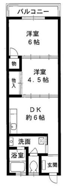 西山ハイツの間取り