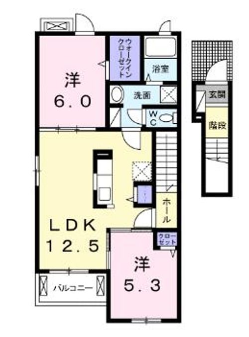 福岡県築上郡吉富町大字広津(アパート)の賃貸物件の間取り