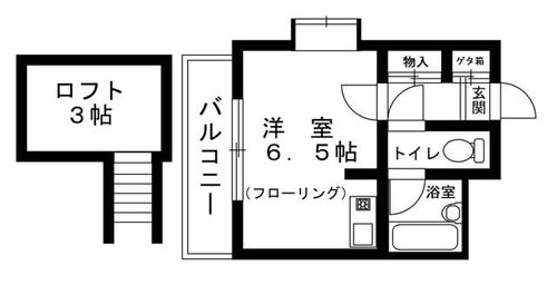 フローラ姪浜206の間取り