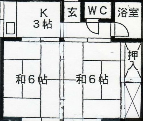 徳王アパート2の間取り