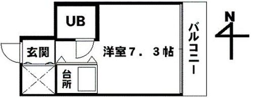 兵庫県姫路市東延末3丁目(マンション)の賃貸物件の間取り