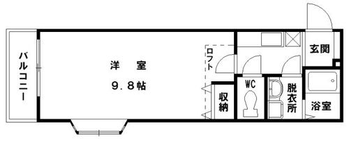 アネックスやよい坂Ⅱ A棟201の間取り