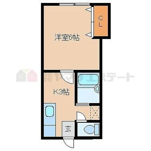 TOYOコーポラス205の間取り