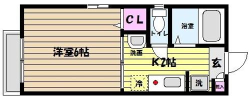 兵庫県神戸市灘区徳井町2丁目(アパート)の賃貸物件の間取り