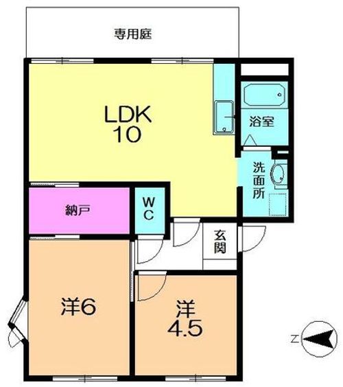 フレグランス左京B101の間取り