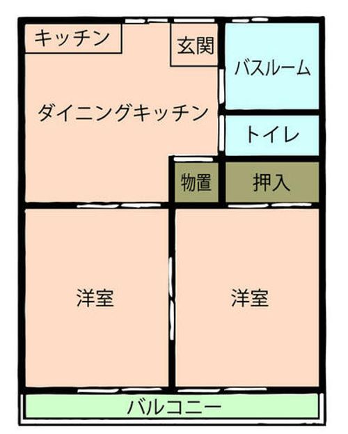 ダイヤコーポ202の間取り