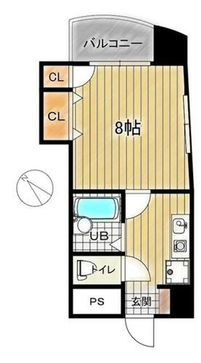 KMマンション北九大前805の間取り