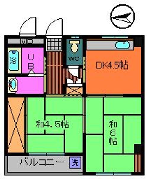 兵庫県尼崎市口田中1丁目(マンション)の賃貸物件の間取り