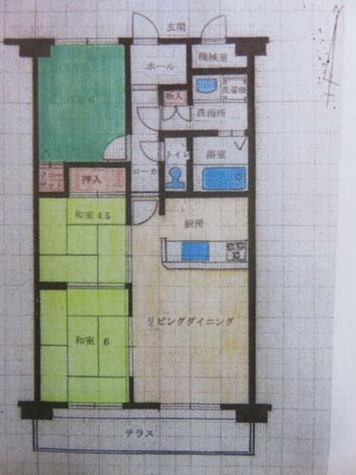 兵庫県姫路市中地南町(マンション)の賃貸物件の間取り
