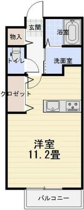 メゾン二翠 B棟102の間取り