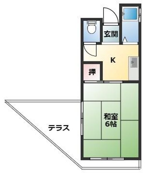 サンシャインヴィラⅠ205の間取り