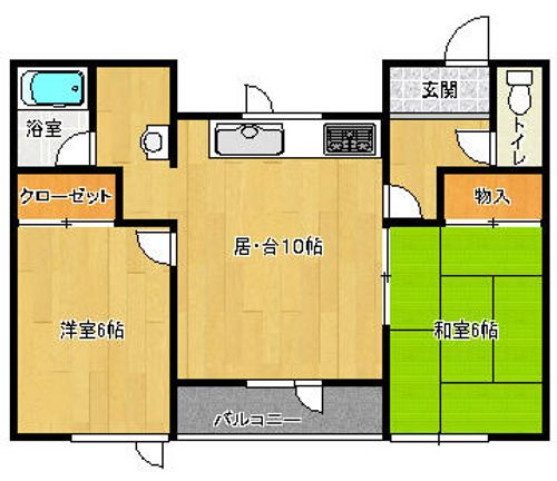 北海道千歳市信濃4丁目(アパート)の賃貸物件202の間取り