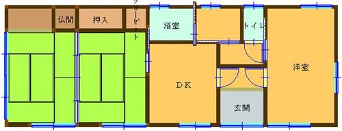 福岡県鞍手郡鞍手町大字中山(一戸建)の賃貸物件1の間取り