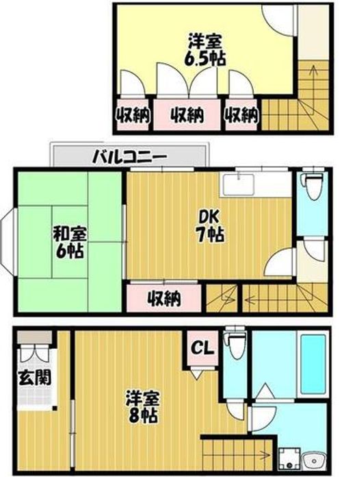 兵庫県神戸市長田区若松町1丁目(一戸建)の賃貸物件の間取り