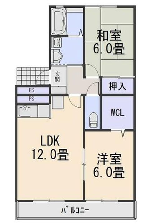 京都府木津川市梅美台7丁目(アパート)の賃貸物件301の間取り