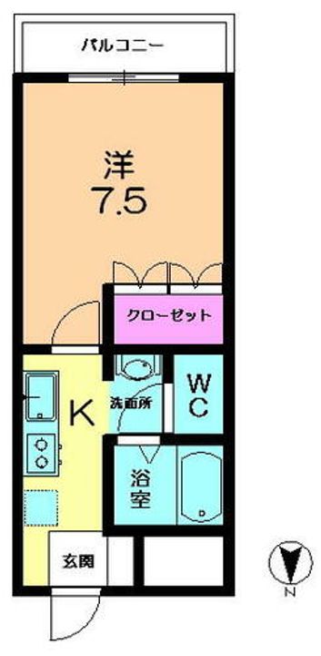ディアコート205の間取り