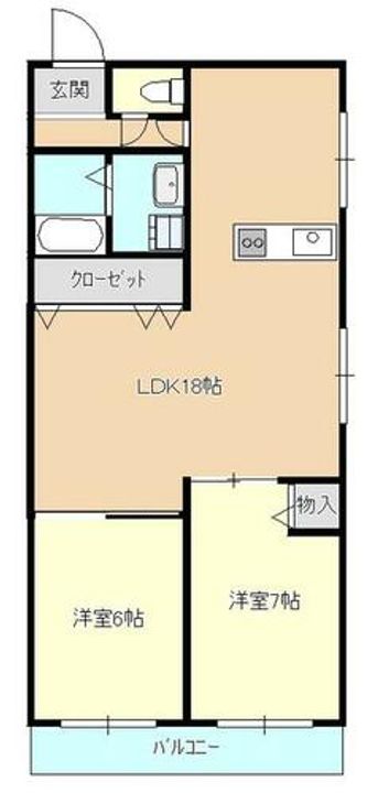 クレインストリート松本404の間取り