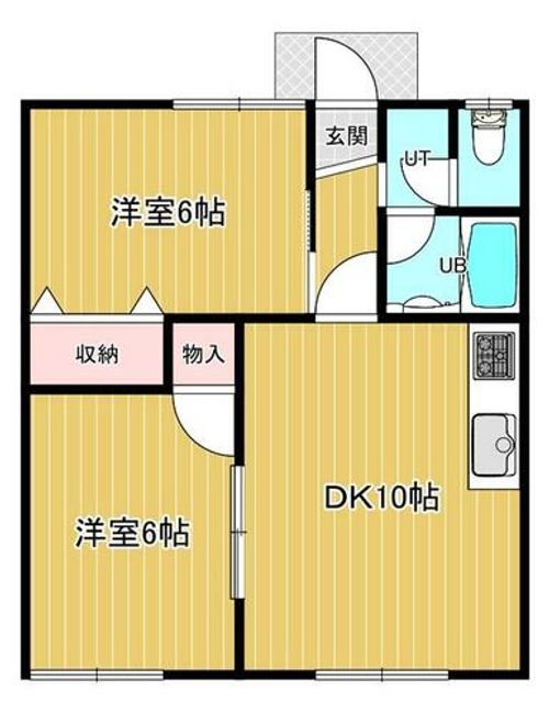 アルファハイツ A棟Dの間取り
