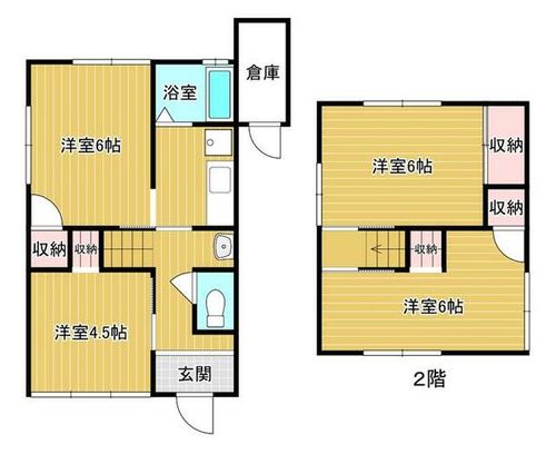 福岡県北九州市八幡西区永犬丸西町4丁目(一戸建)の賃貸物件1の間取り