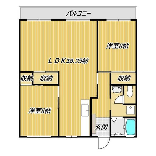 シャトー水江302の間取り