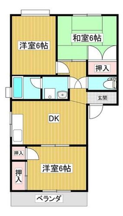 コーポ荒巻402の間取り