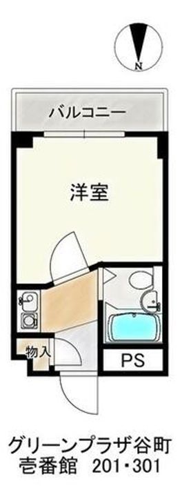 グリーンプラザ谷町壱番館301の間取り