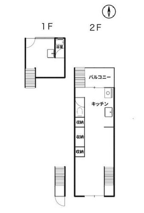 大阪府大阪市住之江区中加賀屋2丁目(テラスハウス)の賃貸物件の間取り