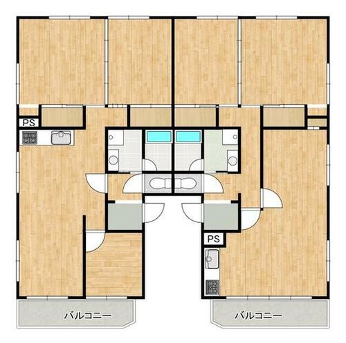 兵庫県姫路市広畑区北野町1丁目(マンション)の賃貸物件の間取り