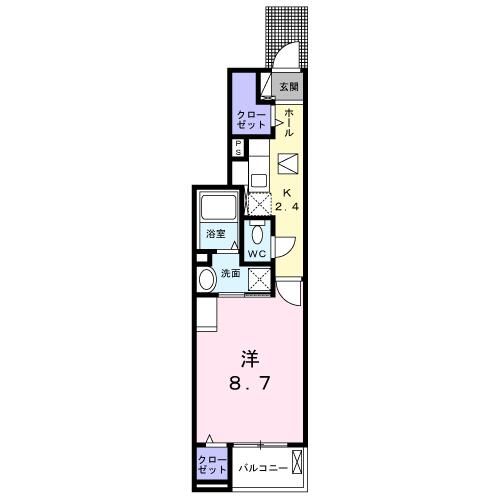 メゾン グレーヌ王子町Ⅰ102の間取り
