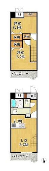 愛知県豊川市諏訪4丁目(マンション)の賃貸物件の間取り
