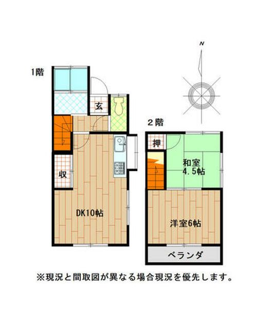 福岡県遠賀郡水巻町猪熊2丁目(アパート)の賃貸物件の間取り