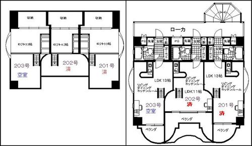 ホイットニー武庫川の間取り