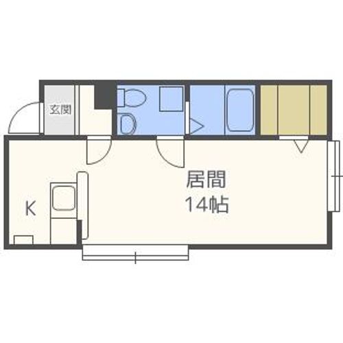 北海道札幌市厚別区厚別南2丁目(アパート)の賃貸物件の間取り