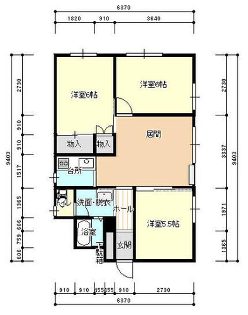 北海道室蘭市日の出町1丁目(アパート)の賃貸物件の間取り