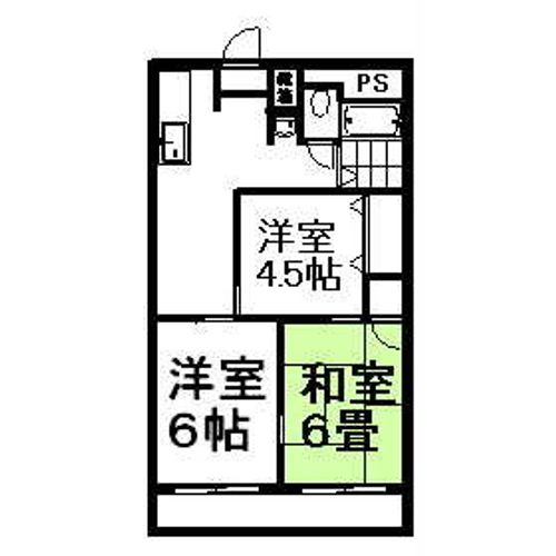 福岡県久留米市上津町(アパート)の賃貸物件の間取り