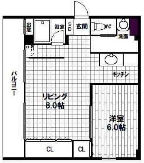 兵庫県西宮市浜甲子園2丁目(マンション)の賃貸物件の間取り
