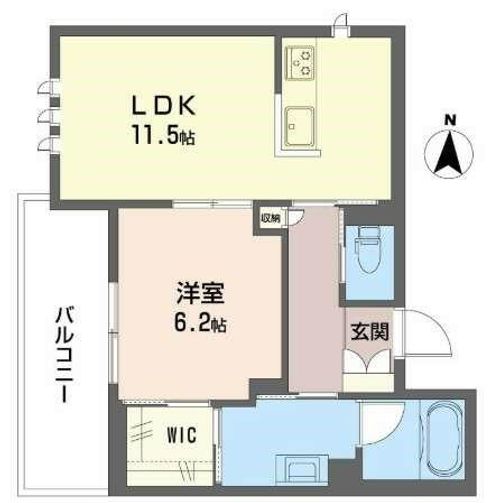 京都府京都市伏見区竹田西桶ノ井町(マンション)の賃貸物件の間取り