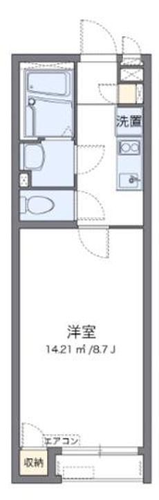 クレイノリバティ菰田Ⅱ206の間取り