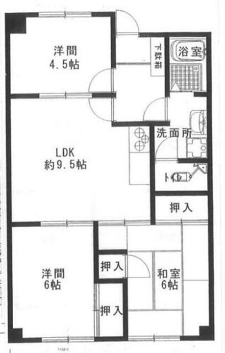 兵庫県加古川市平岡町新在家(マンション)の賃貸物件の間取り