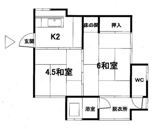 福岡県中間市長津2丁目(一戸建)の賃貸物件の間取り