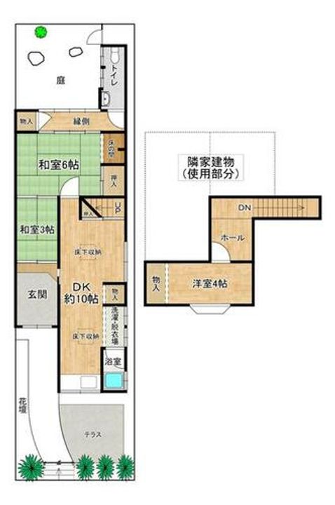 大阪府和泉市太町(テラスハウス)の賃貸物件の間取り