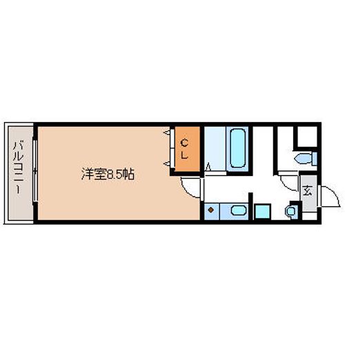 京都府長岡京市長岡1丁目(マンション)の賃貸物件の間取り