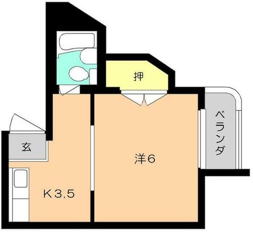 シャトレ祇園原102の間取り