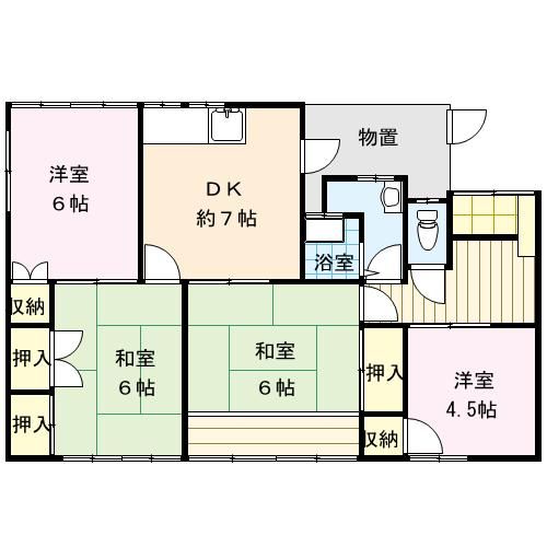 福岡県福津市東福間7丁目(一戸建)の賃貸物件の間取り